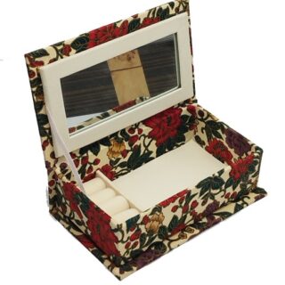 Μπιζουτιερα υφασματινη με λουλουδια 345