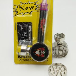 Μεταλλική πιπα φωτιά με Τριφτή καπνού σέρτικο & 5 σήτες