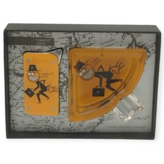 Μεταλλικό Σετ Αναπτήρας με Γυάλινο Σταχτοδοχείο Tomato Juice P MAN