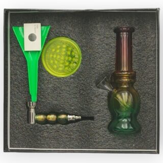 Σετ Γυάλινο Bong xxx mini 12 cm.Amsterdam 4 red sertiko