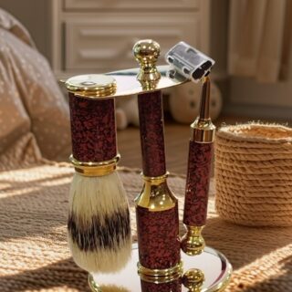 ξυρίσματος με πινέλο, ξυραφάκι και βάση στήριξης Σετ B36 BRD