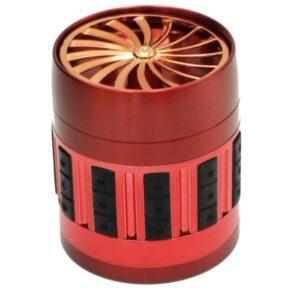 Τρίφτης καπνού 5 PARTS METAL GRINDER SERTIKO ALUMINIU 63MM RED
