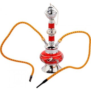 Ναργιλές Hookah Shisha Διπλός-27εκ. Elegant σε μπορντό χρώμα