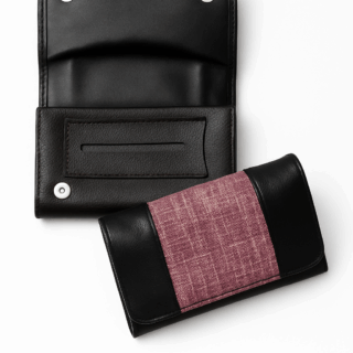 Καπνοθήκη OVER-TOP Δερματίνη & Ύφασμα – Μαύρο / Μπορντό